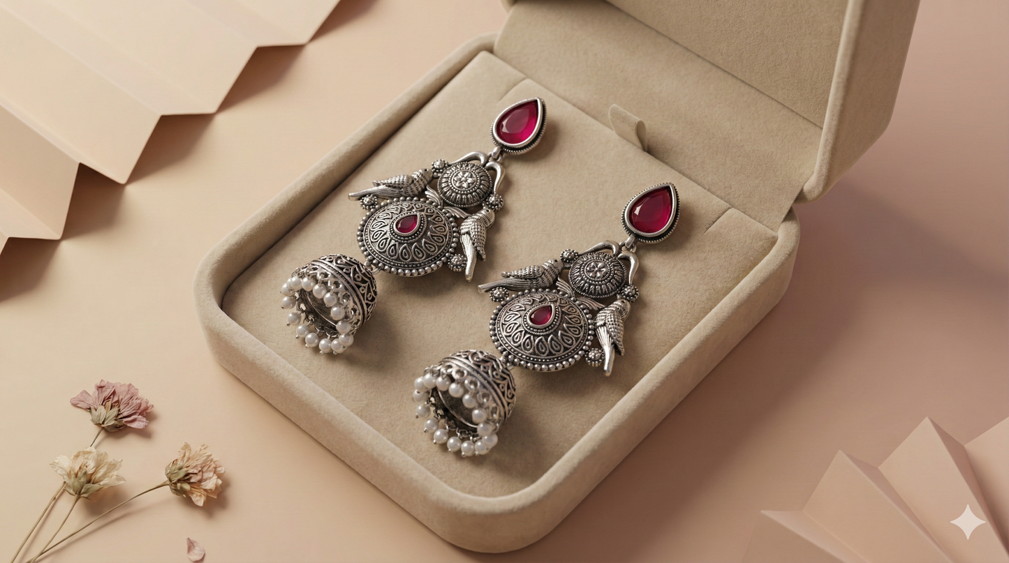 Chandrika Bird Motif Earrings