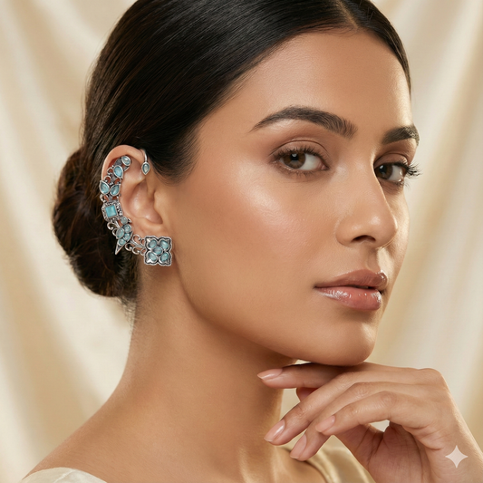 Floral Filigree Arc Earcuffs