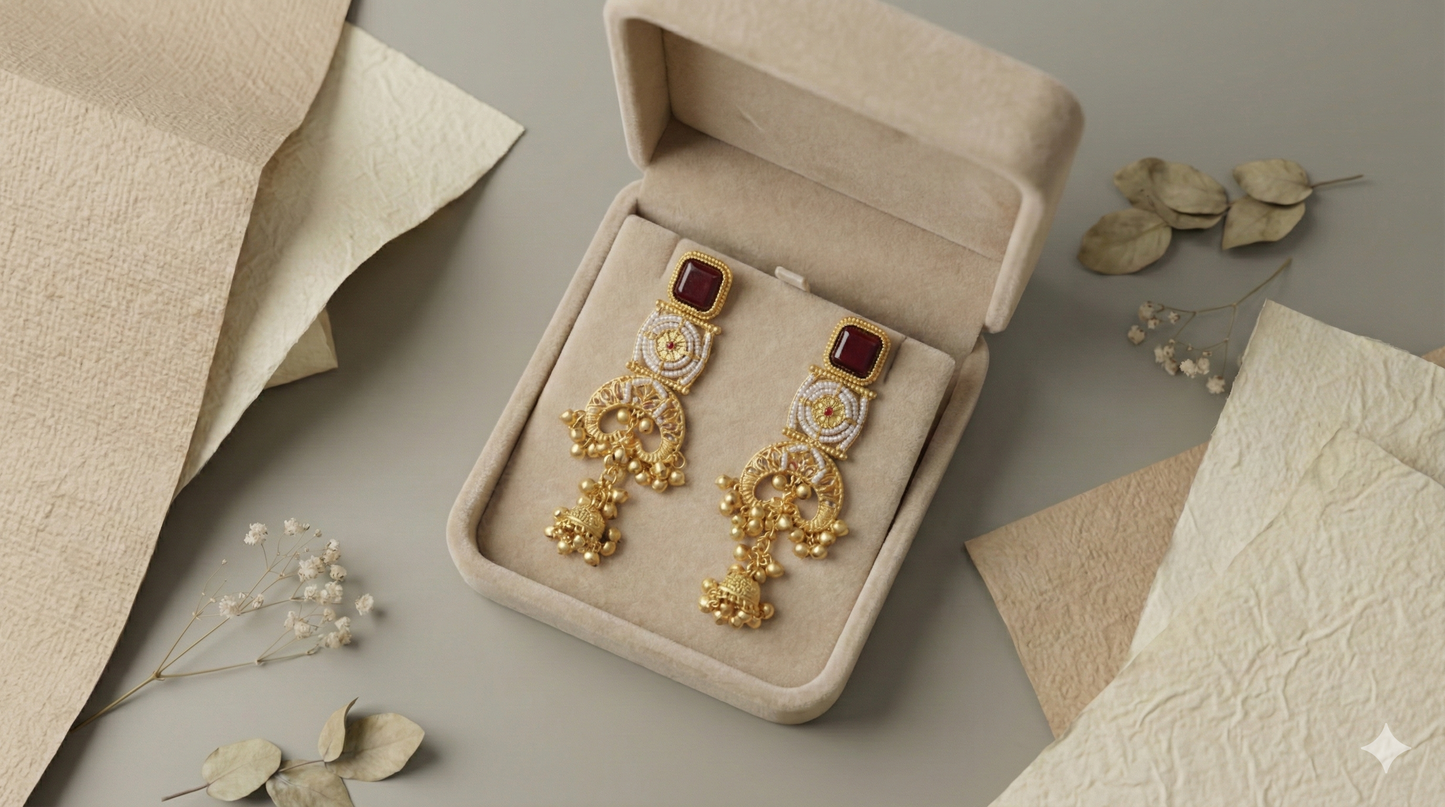 Royal Velvet Ruby Chandbalis